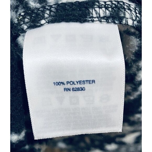 Lands End Jacket Womens Medium Tall Fair Isle Pullover 1/4 Zip Fleece Snowflake - Picture 5 of 6